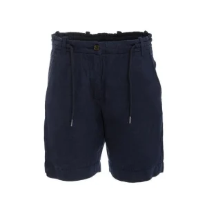 Shorts In Lino Uomo Mascheroni Blu