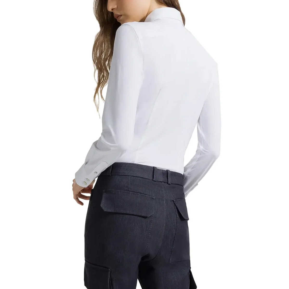Camicia Oxford Slim Donna Bianco - immagine 4