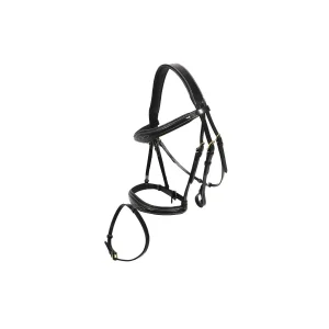 DY'ON TESTIERA ANATOMICA+REDINI CUOIO GOMMA Nero TESTIERE