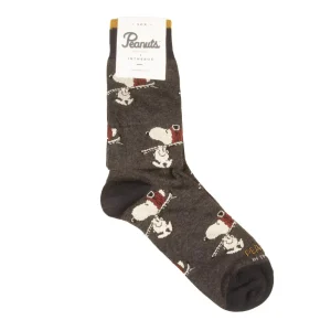 Calze Snoopy Ski All Over Unisex Grigio Scuro