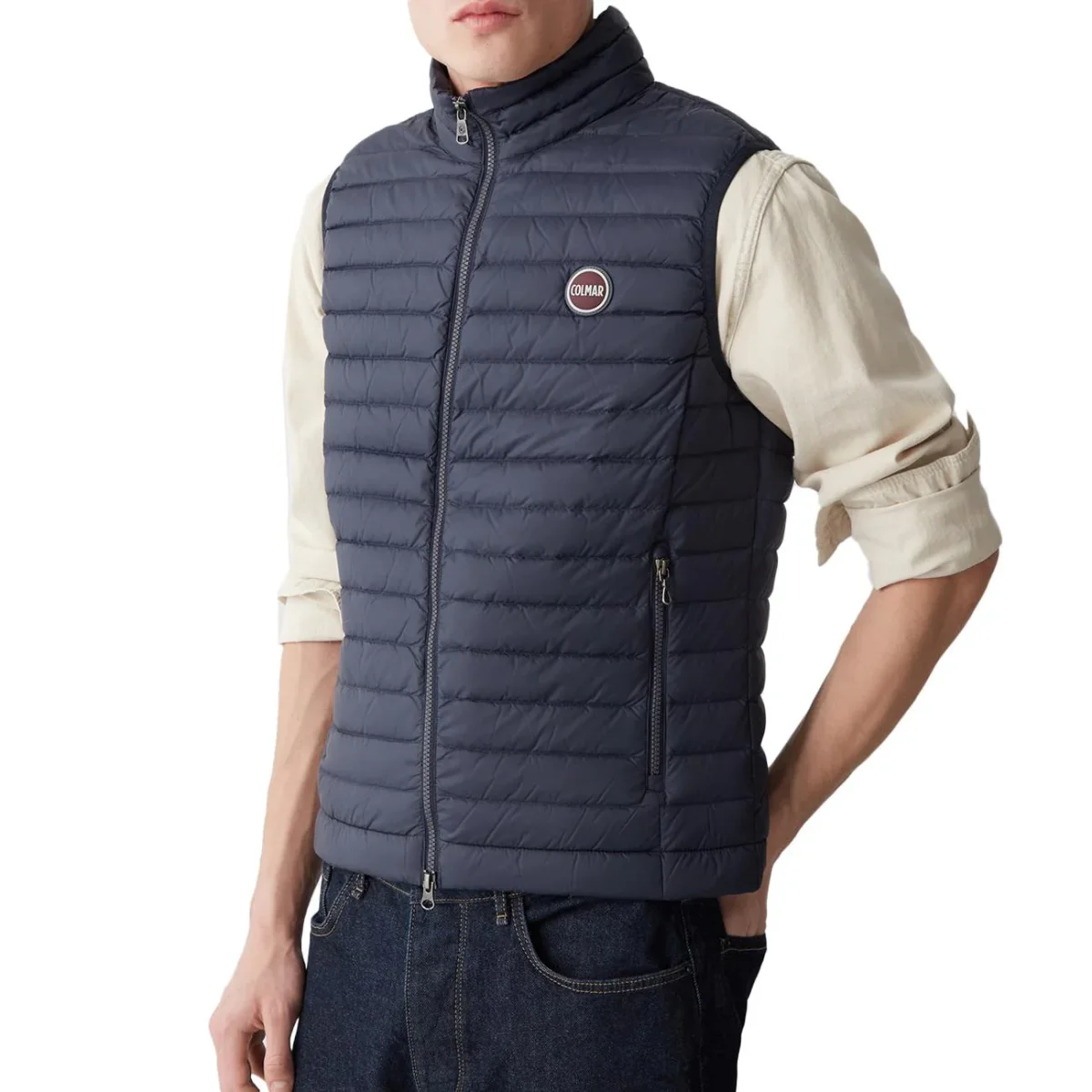 Gilet In Piuma Leggera Uomo Blu Navy - immagine 4