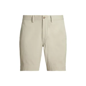 Bermuda Flat Chino Uomo Khaki Tan