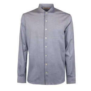 Camicia Collo Francese Uomo Azzurro