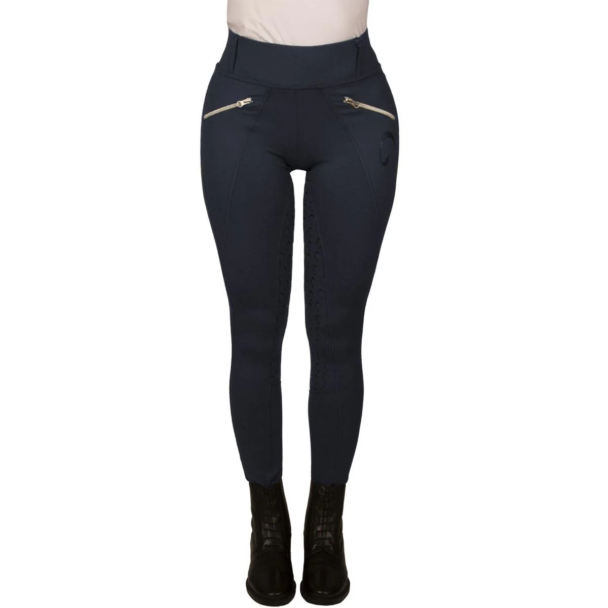 Leggings Donna Full Grip Con Tasche Mascheroni Blu - immagine 4