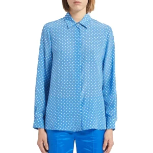 Camicia Goccia Donna Azzurro