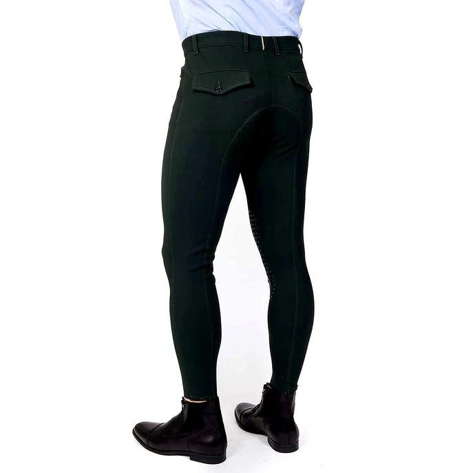 Pantalone Da Equitazione Da Uomo Half Grip Roma Mascheroni Verde - immagine 5