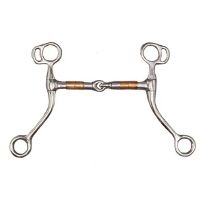 TATTINI MORSO NATOWA SPEZZATO IN 2 CANNA IN RAME Giallo per imboccature western