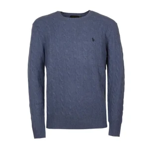 Pullover In Lana E Cashmere Uomo Twilight Blue