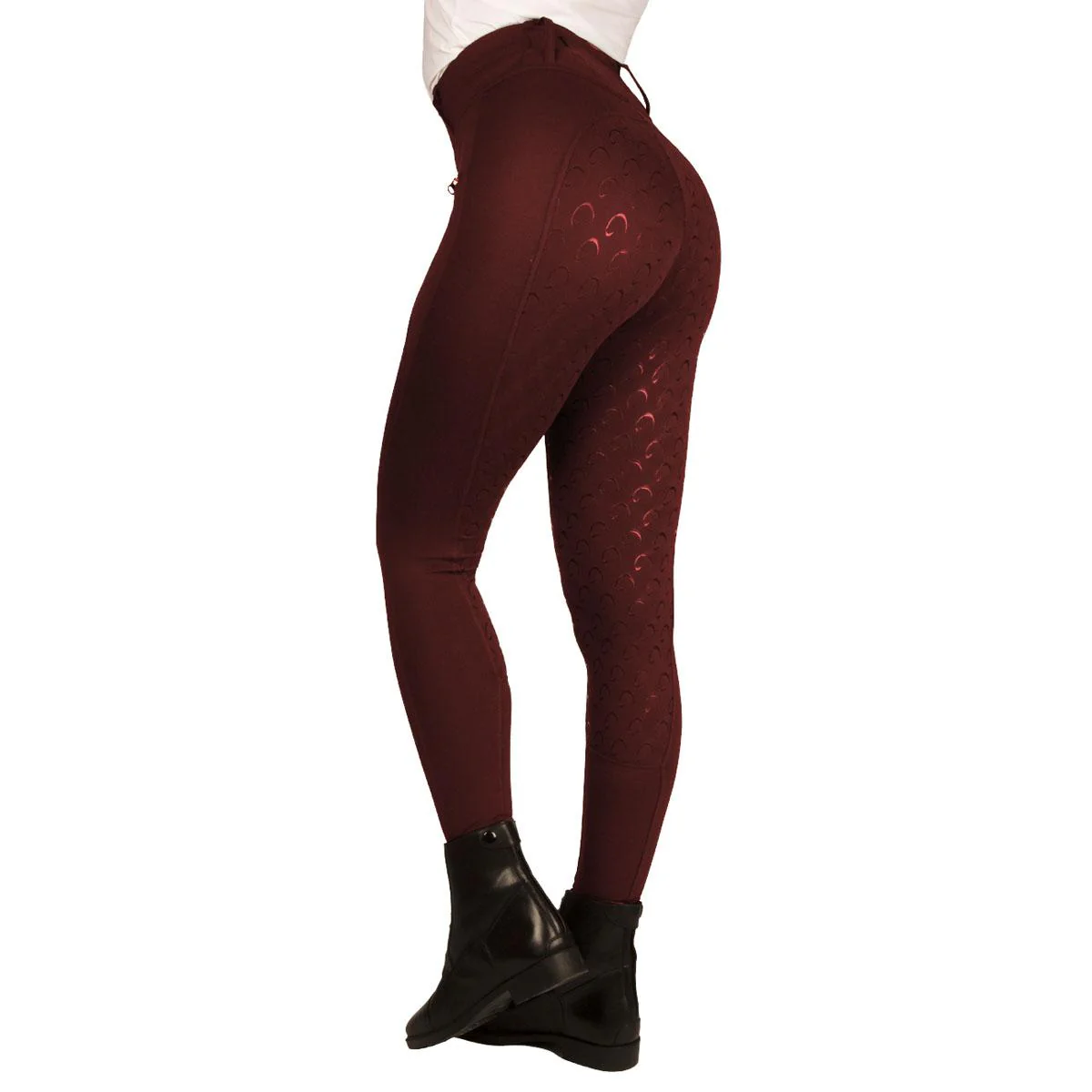 Leggings Donna Full Grip Con Tasche Mascheroni Bordeaux - immagine 5