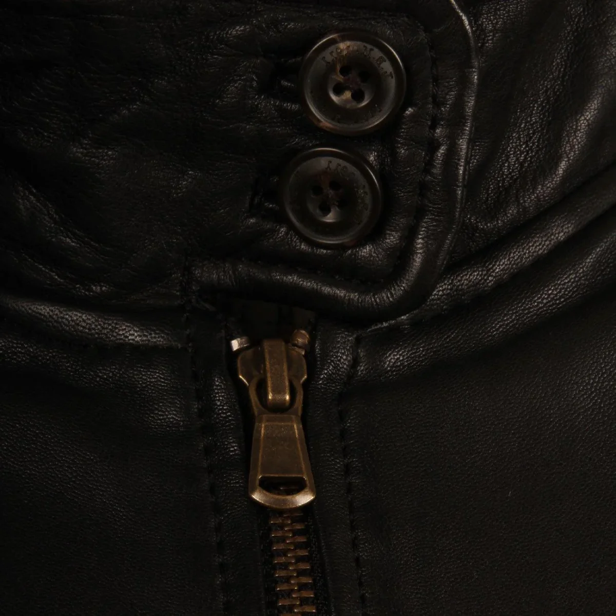 Giubbotto Pelle Imbottito Uomo Black - immagine 4