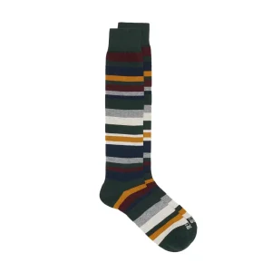 Calze Lunghe Stripes Multicolor Unisex Verde Multicolor