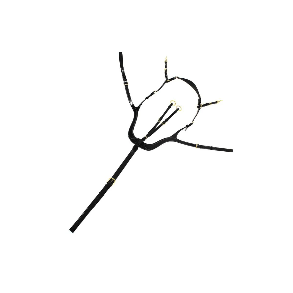 DY'ON PETTORALE IN CUOIO 5 ATTACCHI DYON Nero PETTORALI