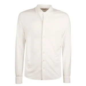 Camicia Tinta Unita Uomo Offwhite