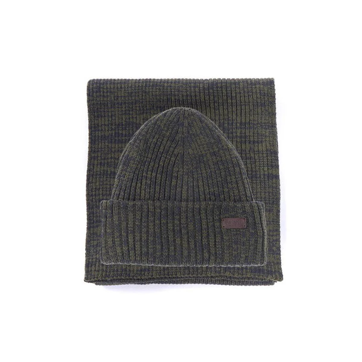 Barbour Gift Set Crimdon Berretto E Sciarpa Green