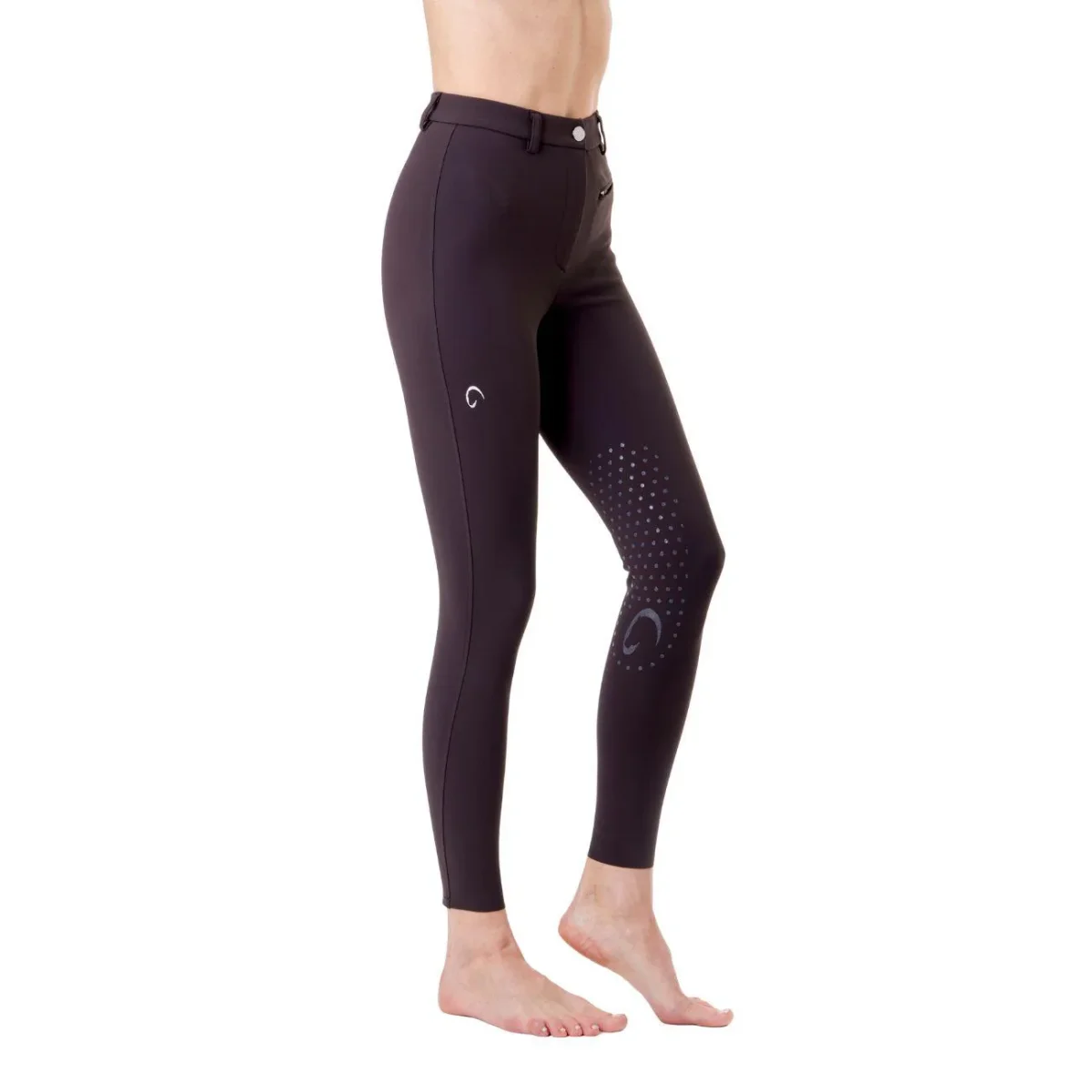Pantalone Da Equitazione Da Donna Half Grip Parigi Mascheroni Marrone - immagine 5