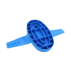 EQUINE HORSE Serrated curry comb Azzurro attrezzatura da scuderia (4603)