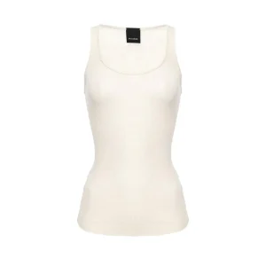 Canotta A Costina Donna Beige