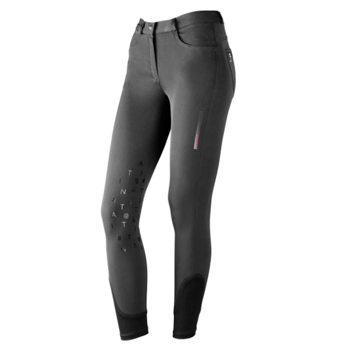 TATTINI PANTALONE DONNA DA EQUITAZIONE CON GRIP MOD.AMARANTO Grigio per pantaloni da equitazione