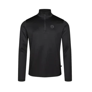 KINGSLAND MAGLIA UOMO DA ALLENAMENTO CON 1/2 ZIP GREYSON Nero abbigliamento da equitazione