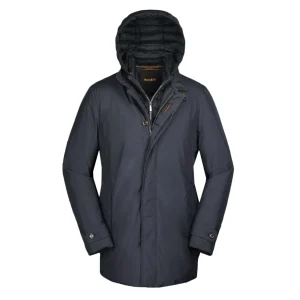 Cappotto Raffaello Stp Con Cappuccio Staccabile Uomo Blu