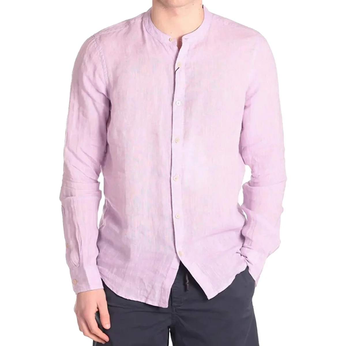 Camicia Coreana In Lino
