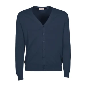 Cardigan In Cotone Uomo Blue