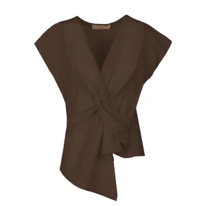 Top Nodo Davanti Donna Moro