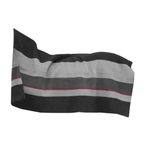 Coperta In Pile 210x200cm Heavy Fleece Square Stripes Kentucky Nero/Grigio