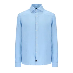 Camicia In Lino Uomo Cielo