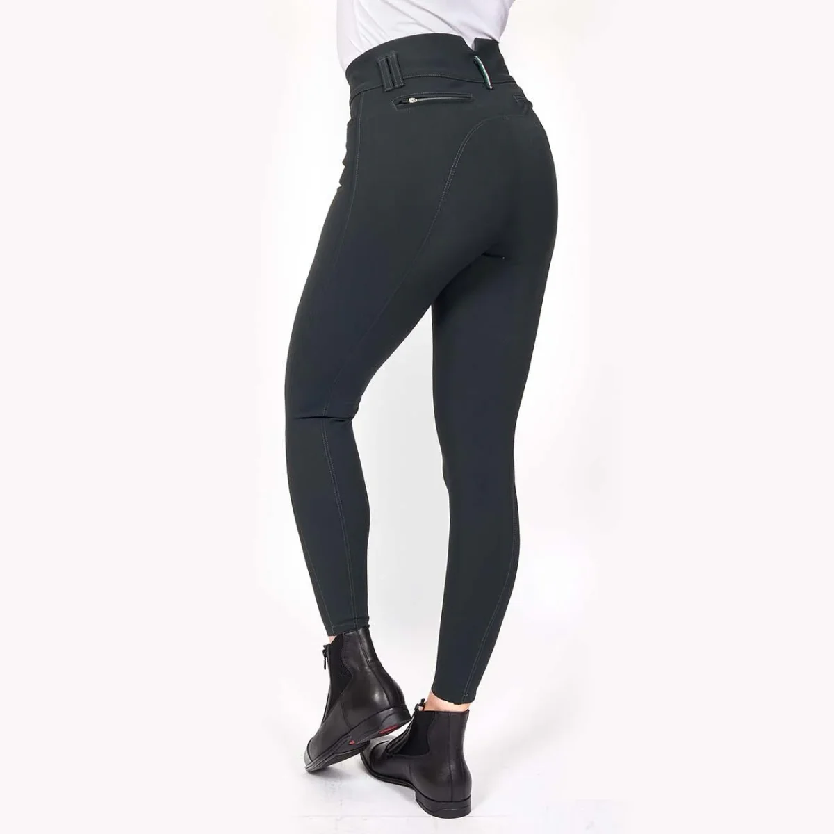 Pantalone da Equitazione Da Donna Half Grip Berlino Mascheroni Grigio Antracite - immagine 7