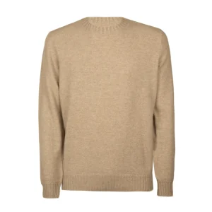 Girocollo Iconico 100% Cashmere Uomo Sesamo