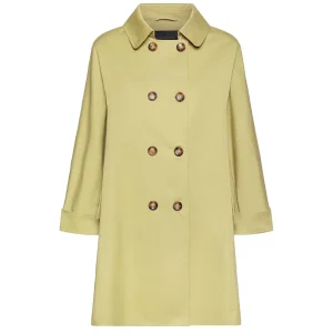 Trench Doppiopetto In Gabardine