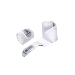 Fasce Da Lavoro In Pile Con Metà Elestica Bianco