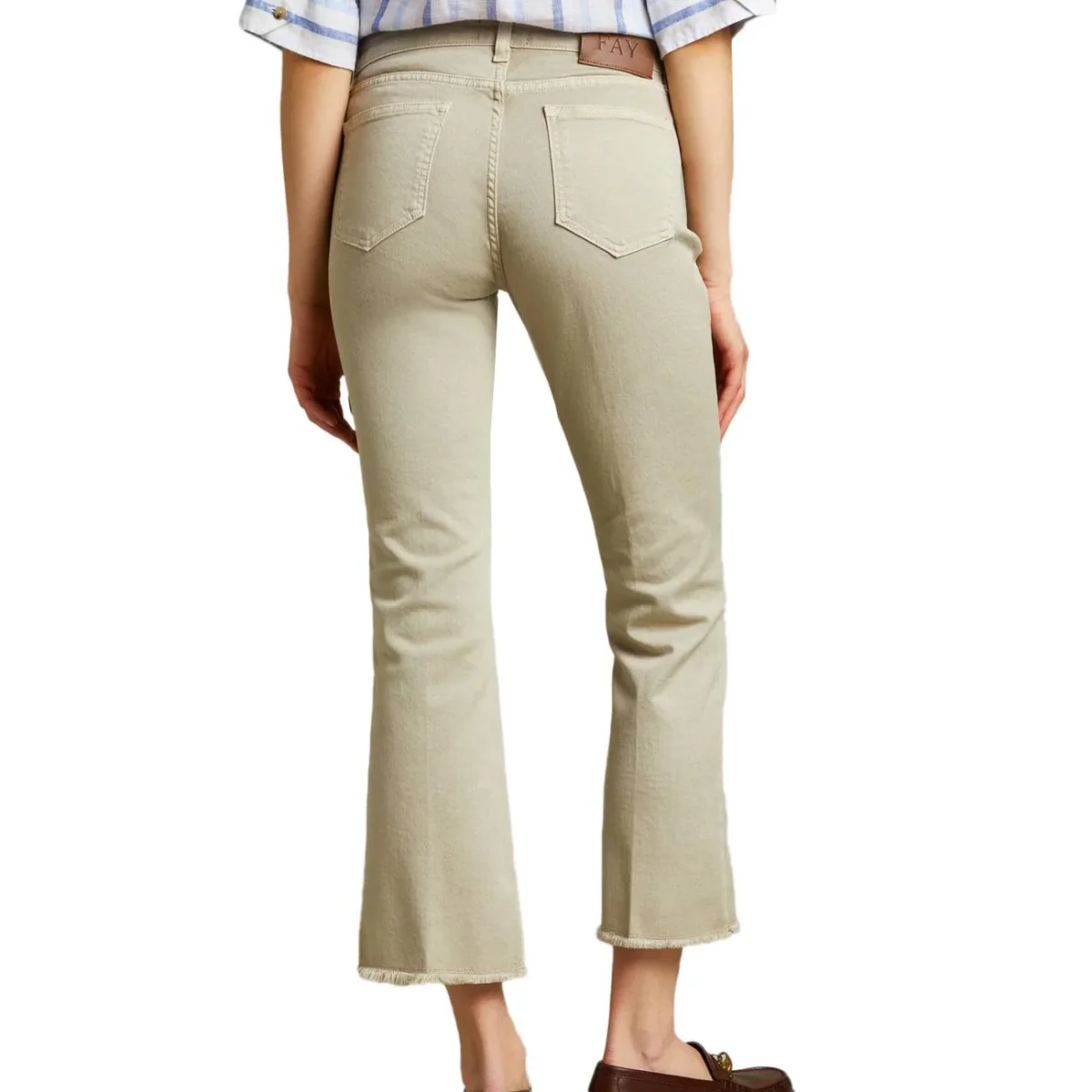 Jeans 5 Tasche Skinny Donna Beige - immagine 4