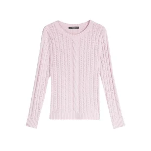 Pull Baschi In Filato Cordonetto Donna Quarzo