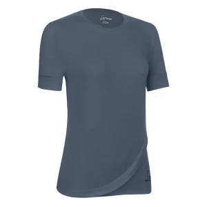 T-Shirt Maria Logo Curve Donna Antic Blue