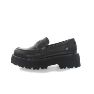 Mocassini Carrarmato Con Morsetto Donna Nero