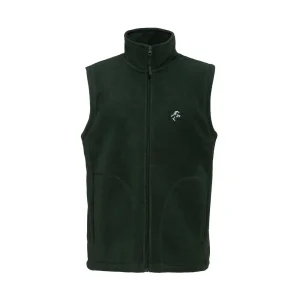 EQUINE HORSE Gilet in micropile uomo full zip Forest green abbigliamento tecnico da scuderia (09EH-K913)