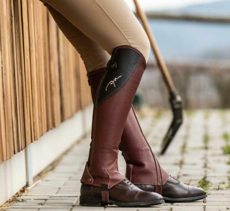 DY'ON ORIGINAL HALF CHAPS D'YON Marrone GHETTE - immagine 3