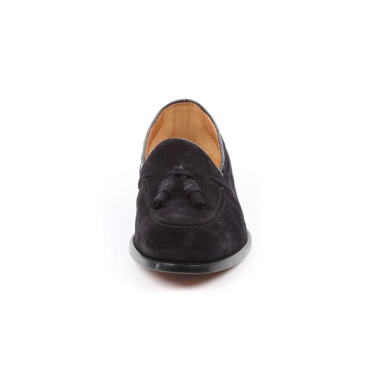 Mocassini Scamosciati Con Nappine Uomo Blu Nero - immagine 5