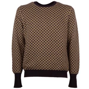 Maglia Girocollo In Cashmere Con Lama Di Rasoio