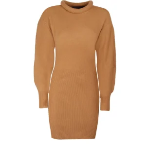 Abito Corto In Lana Donna Cammello