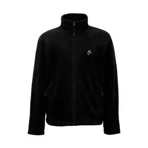 EQUINE HORSE Micropile uomo full zip BLACK abbigliamento tecnico da scuderia (09EH-K911)