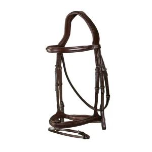 DY'ON TESTIERA IN CUOIO NEW ENGLISH COLLECTION Marrone TESTIERE