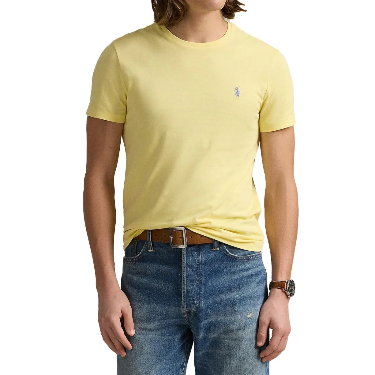 T-Shirt Girocollo Slim Fit Jersey Uomo Resort Gold - immagine 3