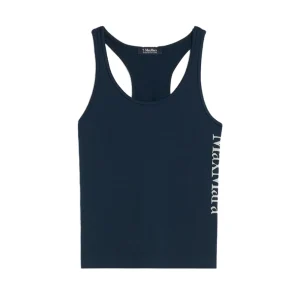 Top Fortuna Con Logo Laterale Donna Blu