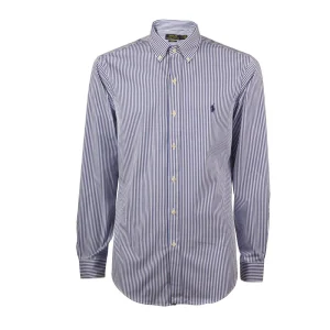 Camicia Popeline Slim Fit Uomo Blue White Bengal Stripes
