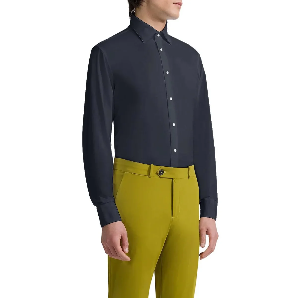 Camicia Oxford Uomo Blue Black - immagine 3