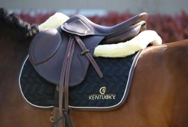 KENTUCKY ANATOMIC HALF PAD CON PELO KENTUCKY Nero agnellini e gel - immagine 3