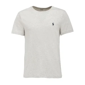 T-Shirt Girocollo In Cotone Con Logo Uomo Cream